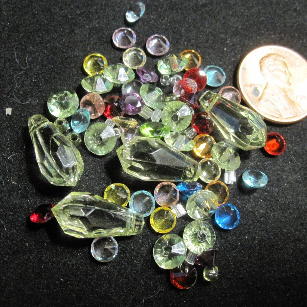 4g of Cut Clear Semi-Precious Stones, nice colorful mix